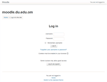 Tablet Screenshot of moodle.du.edu.om